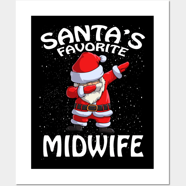 Santas Favorite Midwife Christmas Wall Art by intelus